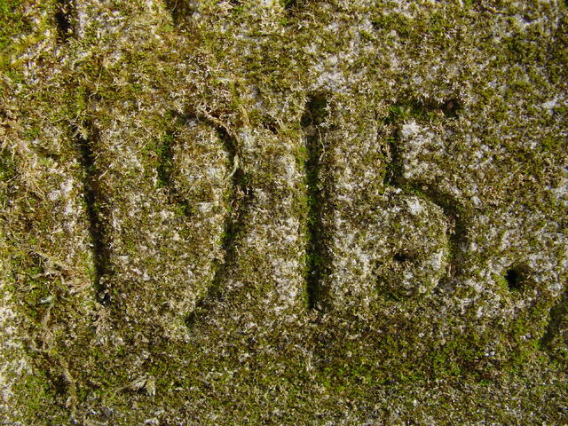 Fragment zachowanej inskrypcji nagrobnej.