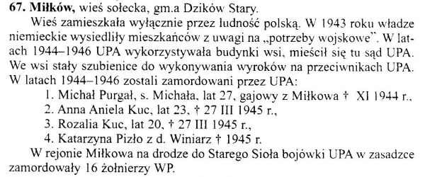 Fragment publikacji dotycz�cy Mi�kowa